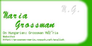 maria grossman business card